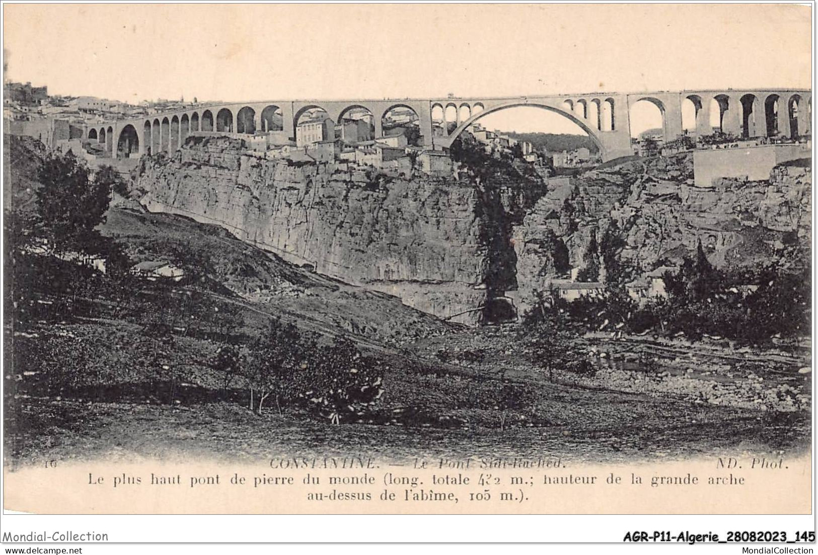 AGRP11-0848-ALGERIE - CONSTANTINE - Le Pont Sidi-rached  - Constantine