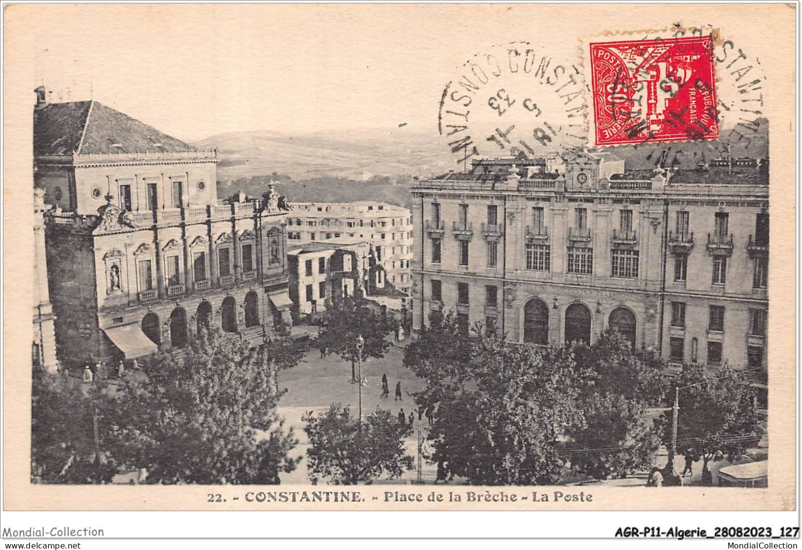 AGRP11-0839-ALGERIE - CONSTANTINE - Place De La Breche - La Poste  - Konstantinopel