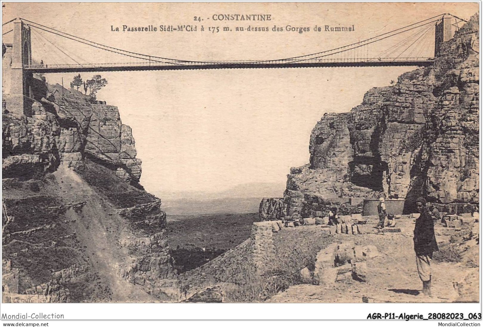 AGRP11-0807-ALGERIE - CONSTANTINE - La Passerelle Sidi-m'cid A 175 M Au-dessus Des Gorges De Rummel - Constantine
