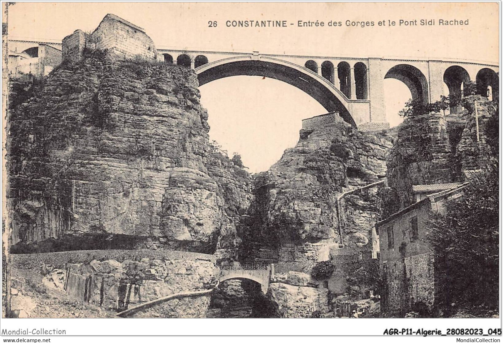 AGRP11-0798-ALGERIE - CONSTANTINE - Entrée Des Gorges Et Le Pont Sidi Rached  - Constantine