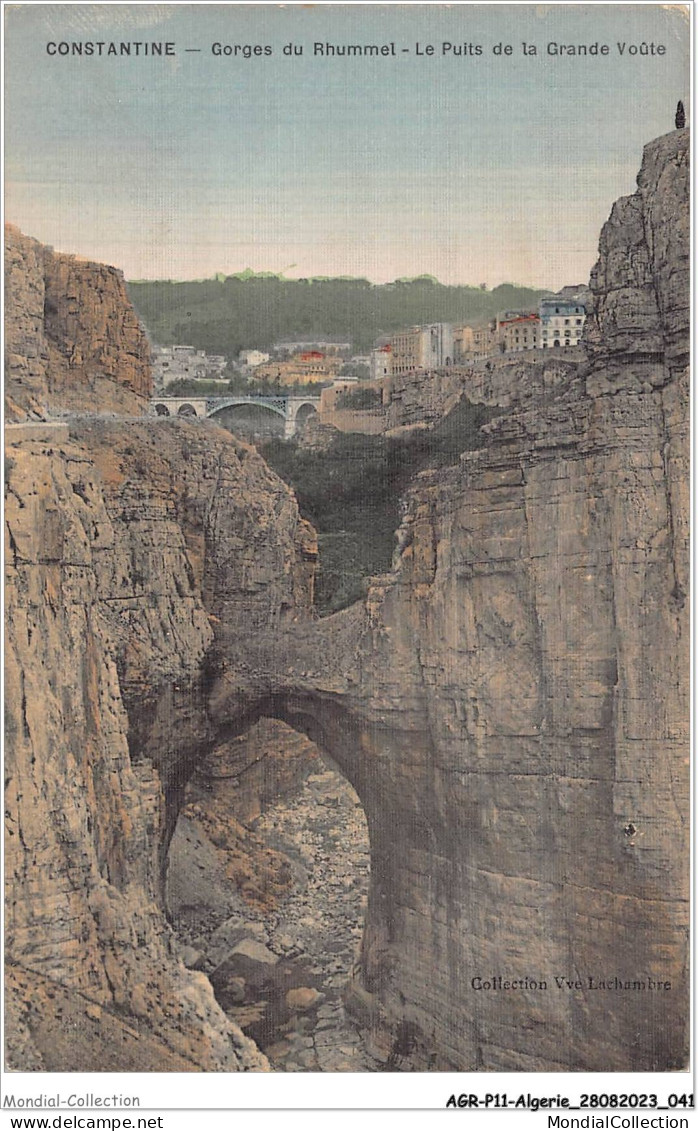 AGRP11-0796-ALGERIE - CONSTANTINE - Gorges Du Rhummel - Le Puits De La Grande Voute  - Constantine