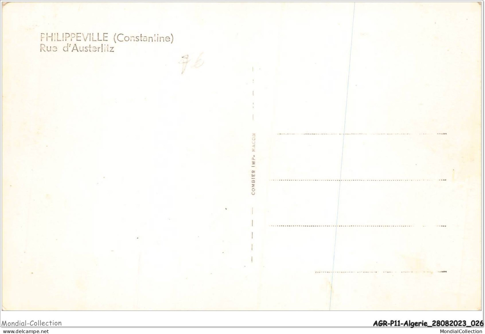 AGRP11-0788-ALGERIE - PHILIPPEVILLE - CONSTANTINE - Rue D'austerlitz  - Skikda (Philippeville)