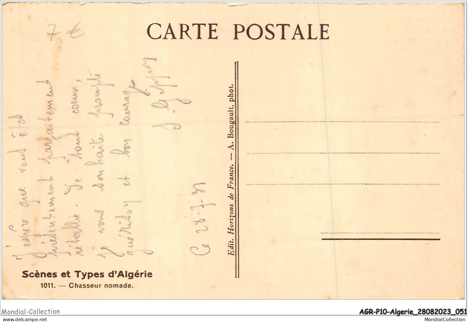 AGRP10-0728-ALGERIE - Scènes Et Types D'algérie - Chasseur  - Scenes