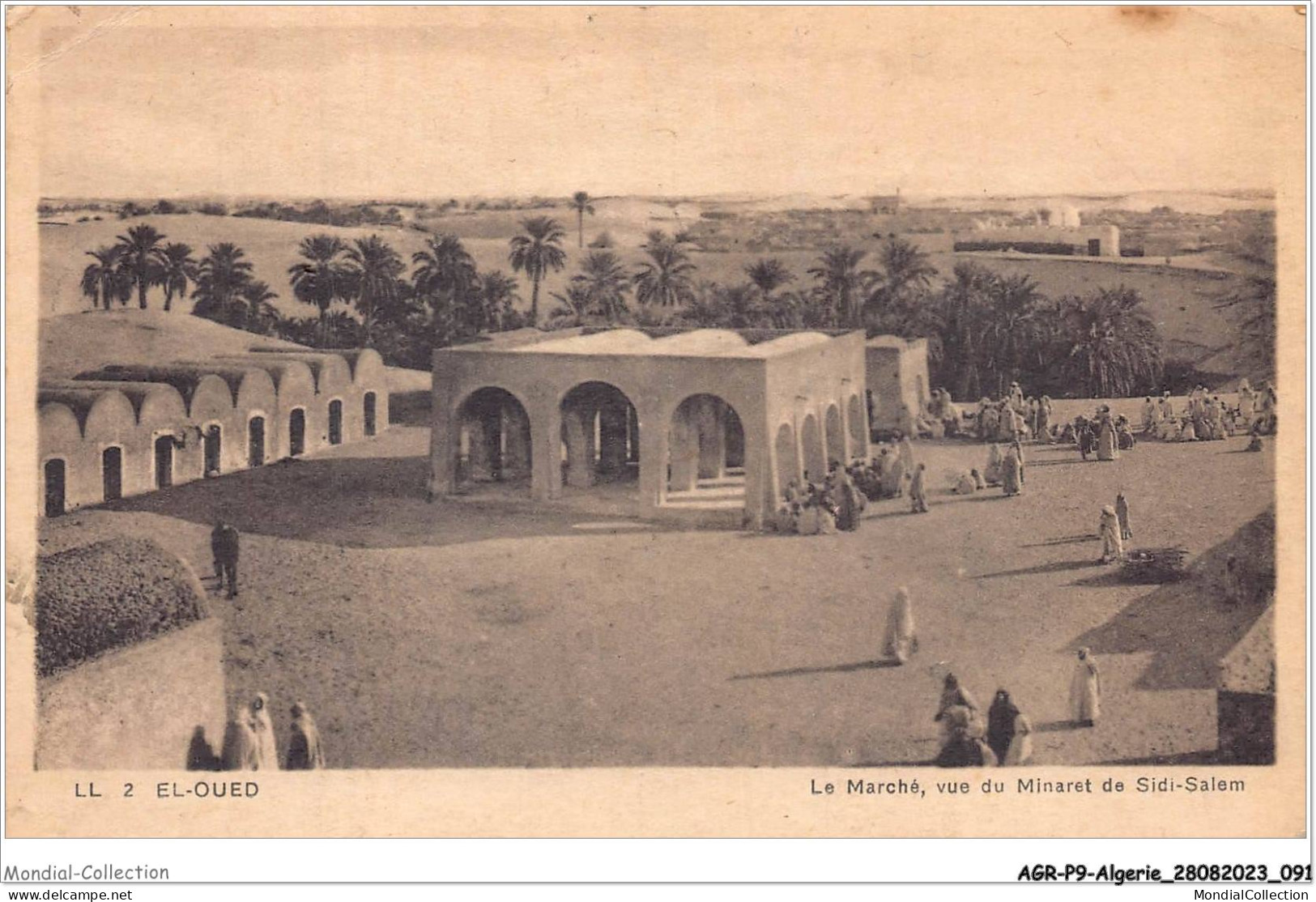 AGRP9-0669-ALGERIE - EL-OUED - Le Marché - Vue Du Minaret De Sidi-salem  - El-Oued