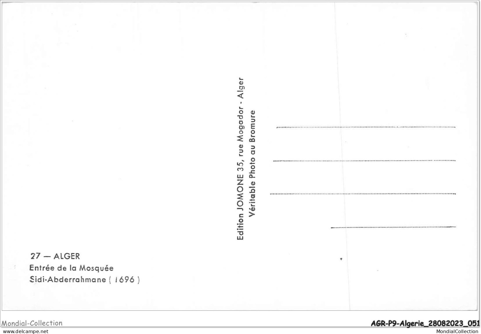 AGRP9-0648-ALGERIE - ALGER - Entrée De La Mosquée - Sidi-abderrahmane - 1696 - Alger