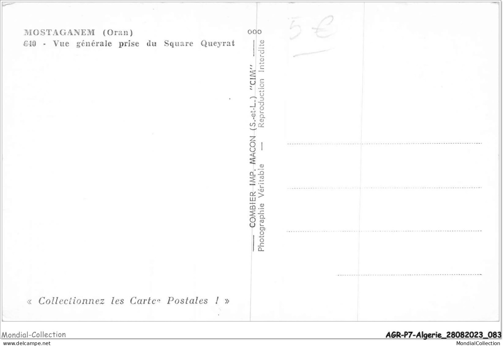 AGRP7-0521-ALGERIE - MOSTAGANEM - Vue Générale Prise Du Square Queyrat - Mostaganem