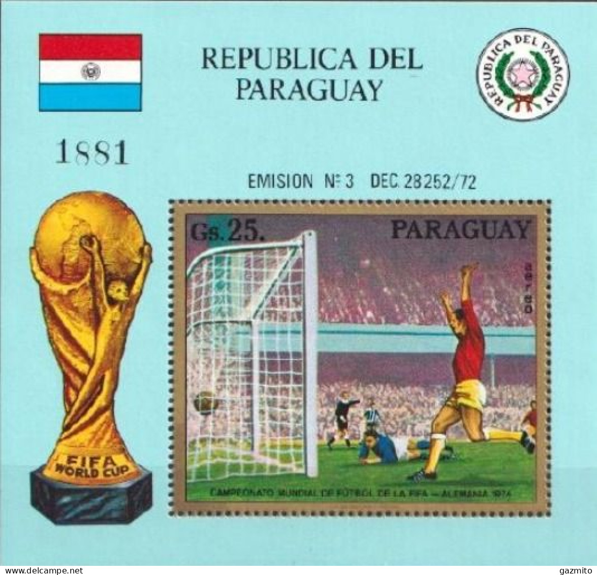 Paraguay 1973, Football World Cup In Germany, BF - Paraguay