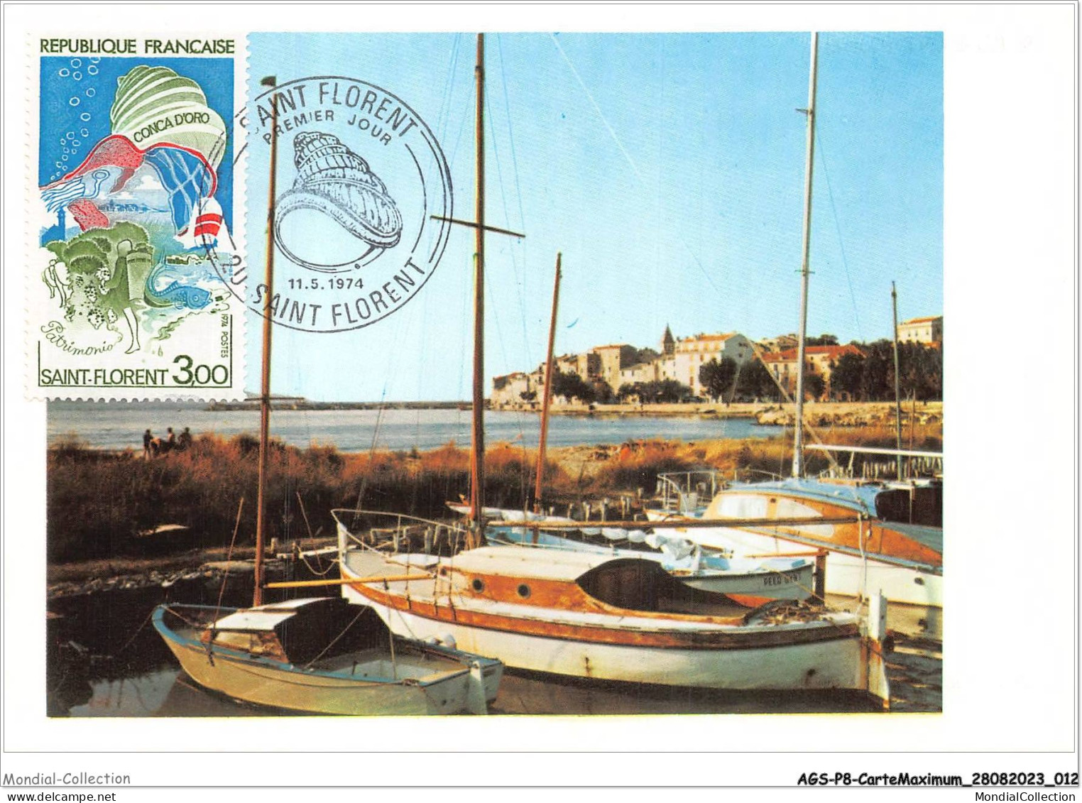 AGSP8-0489-CARTE MAXIMUM - SAINT FLORENT 1974 - Patrimonio - 1970-1979