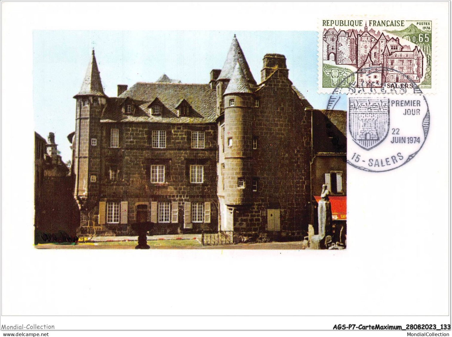 AGSP7-0472-CARTE MAXIMUM - SALERS 1974 - Republique Francaise - 1970-1979