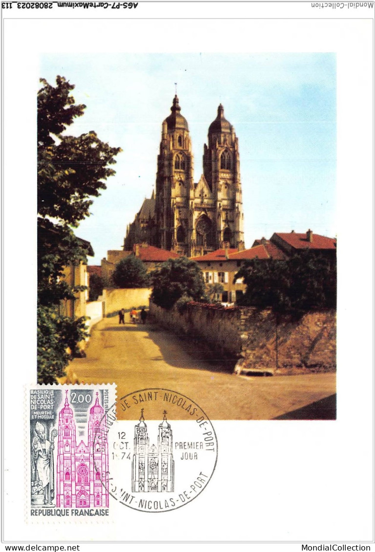 AGSP7-0461-CARTE MAXIMUM - SAINT-NICOLAS-DE-PORT 1974 - Basilique De SAINT-NICOLAS-DE-PORT - 1970-1979