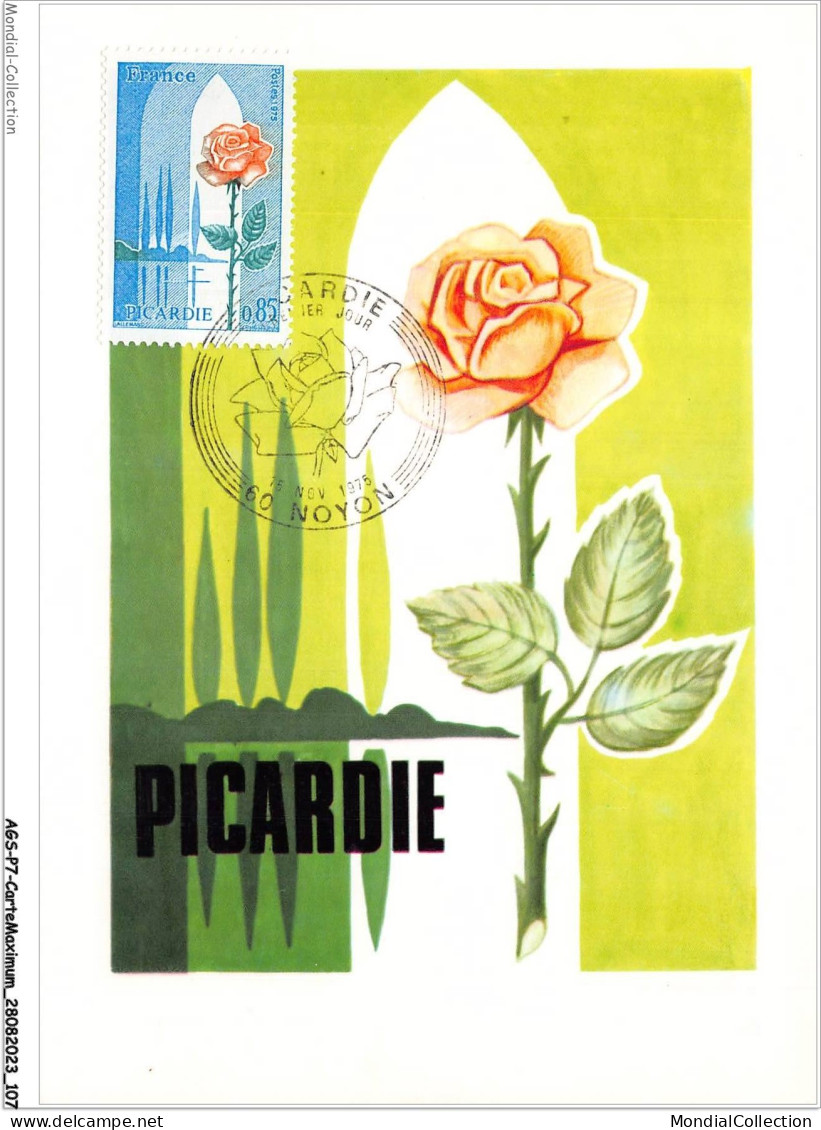 AGSP7-0458-CARTE MAXIMUM - NOYON 1975 - PICARDIE - 1970-1979