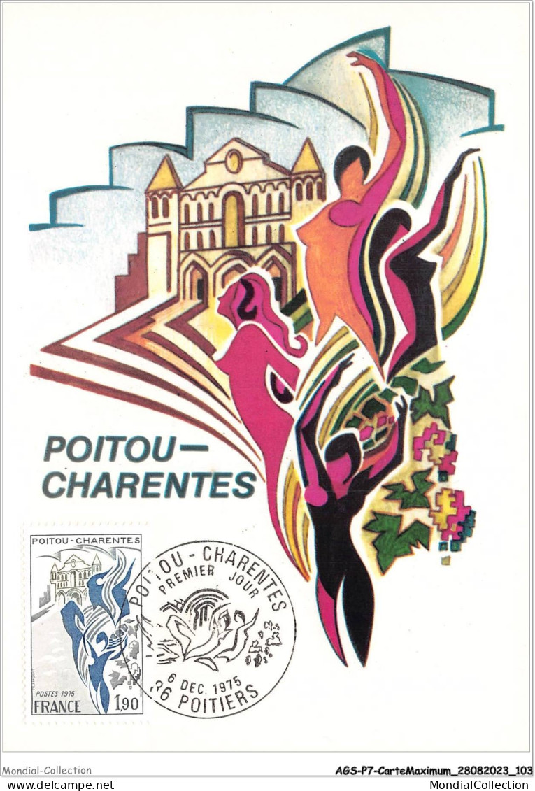 AGSP7-0456-CARTE MAXIMUM - POITIERS 1975 - Poitou - Charentes - 1970-1979