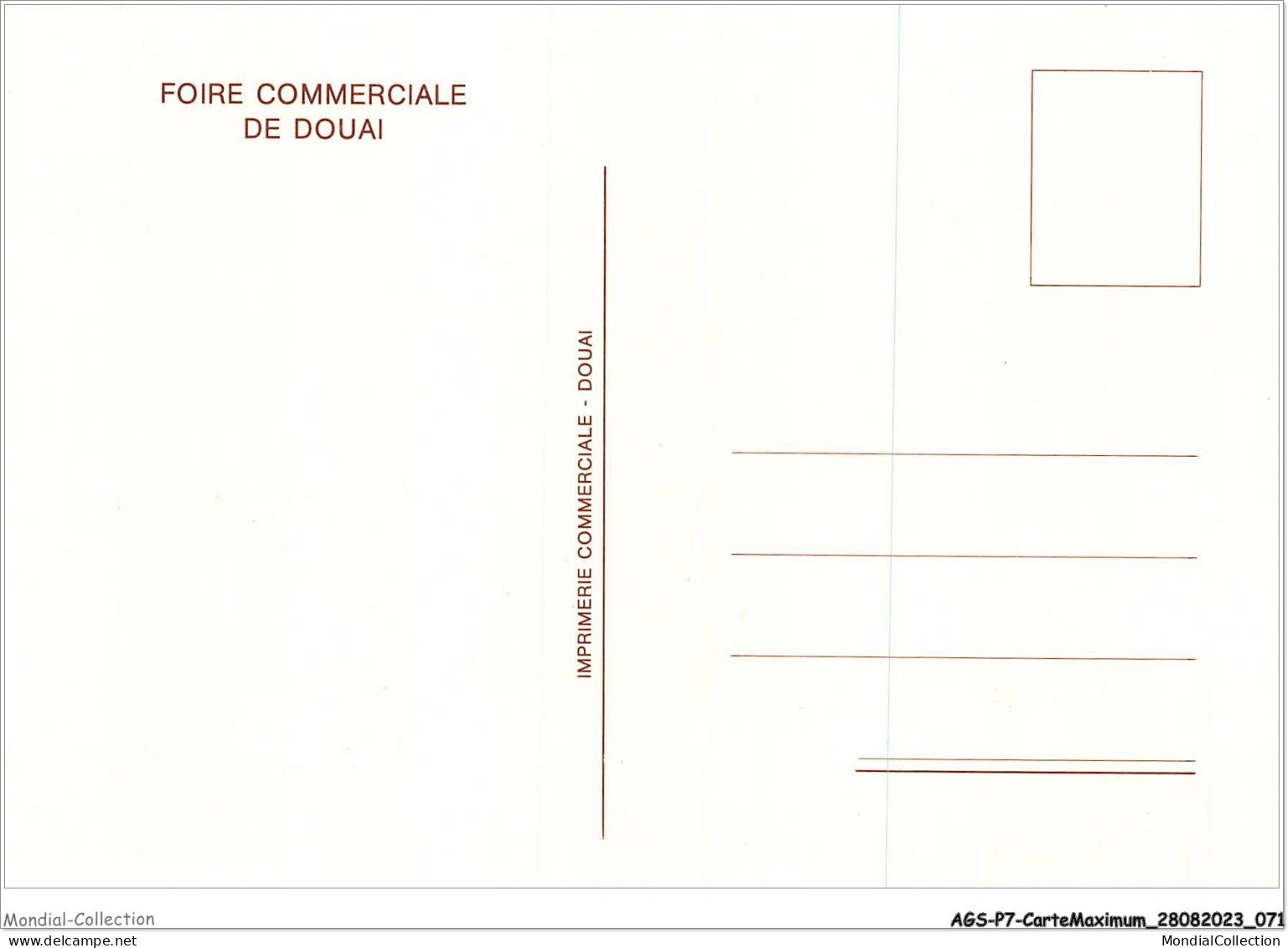 AGSP7-0439-CARTE MAXIMUM - DOUAI 1975 - FOIRE COMMERCIALE DE DOUAI - 1970-1979