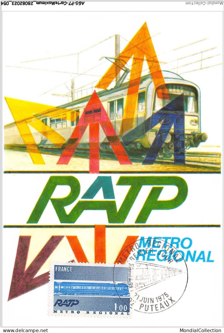 AGSP7-0431-CARTE MAXIMUM - PUTEAUX 1975 - Metro Regional - 1970-1979