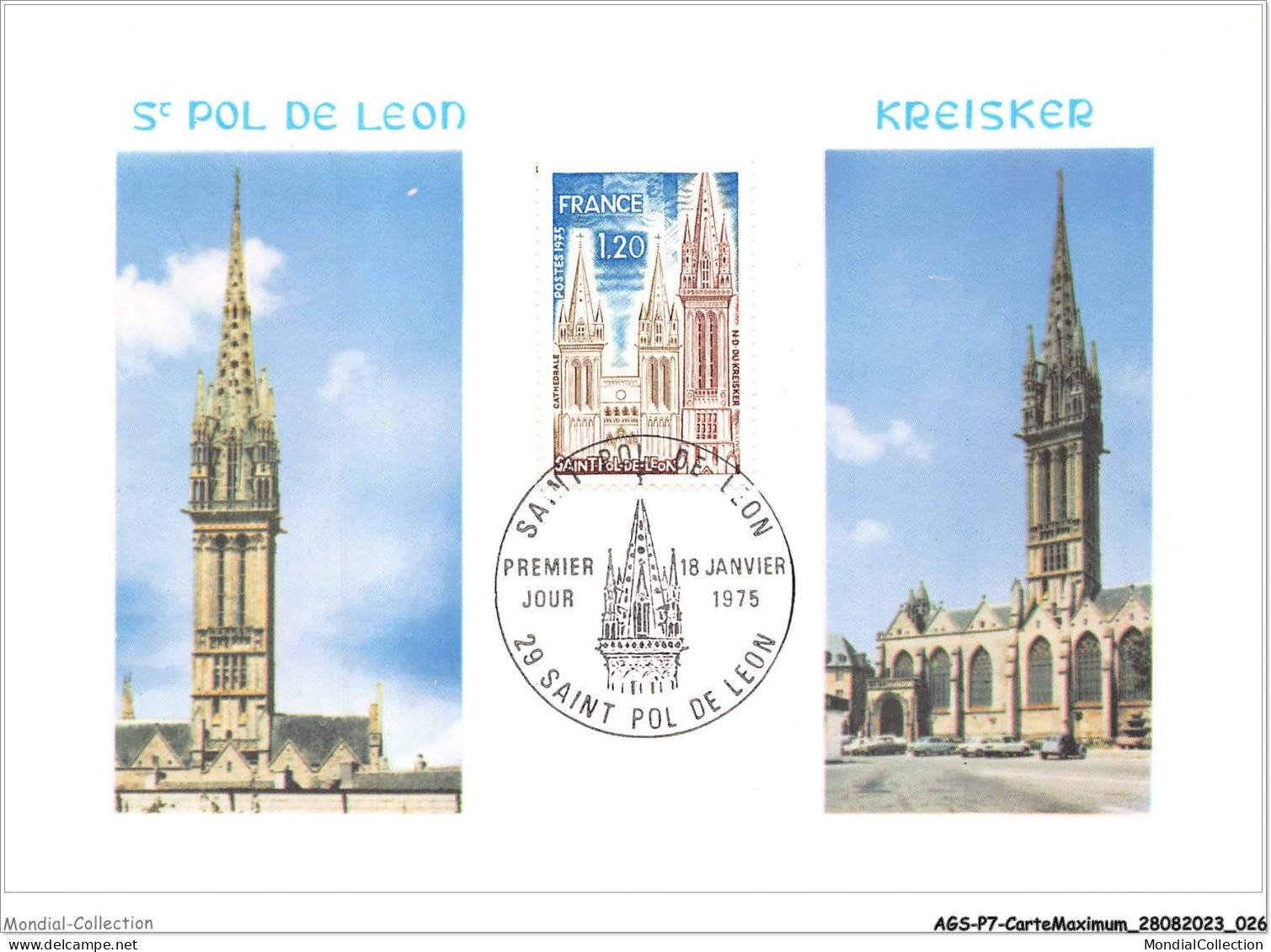 AGSP7-0417-CARTE MAXIMUM - SAINT POL DE LEON 1975 - ST POL DE LEON - KREISKER - 1970-1979