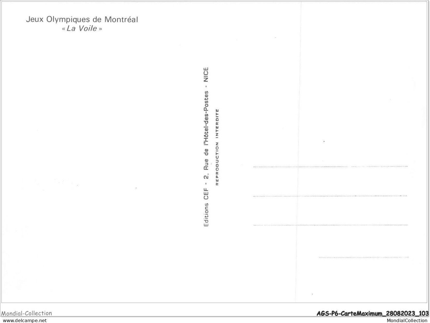 AGSP6-0391-CARTE MAXIMUM - PARIS 1976 - Jeux Olympiques Montreal - 1970-1979