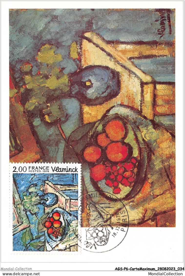 AGSP6-0357-CARTE MAXIMUM - PARIS 1976 - VLAMINCK - 1970-1979