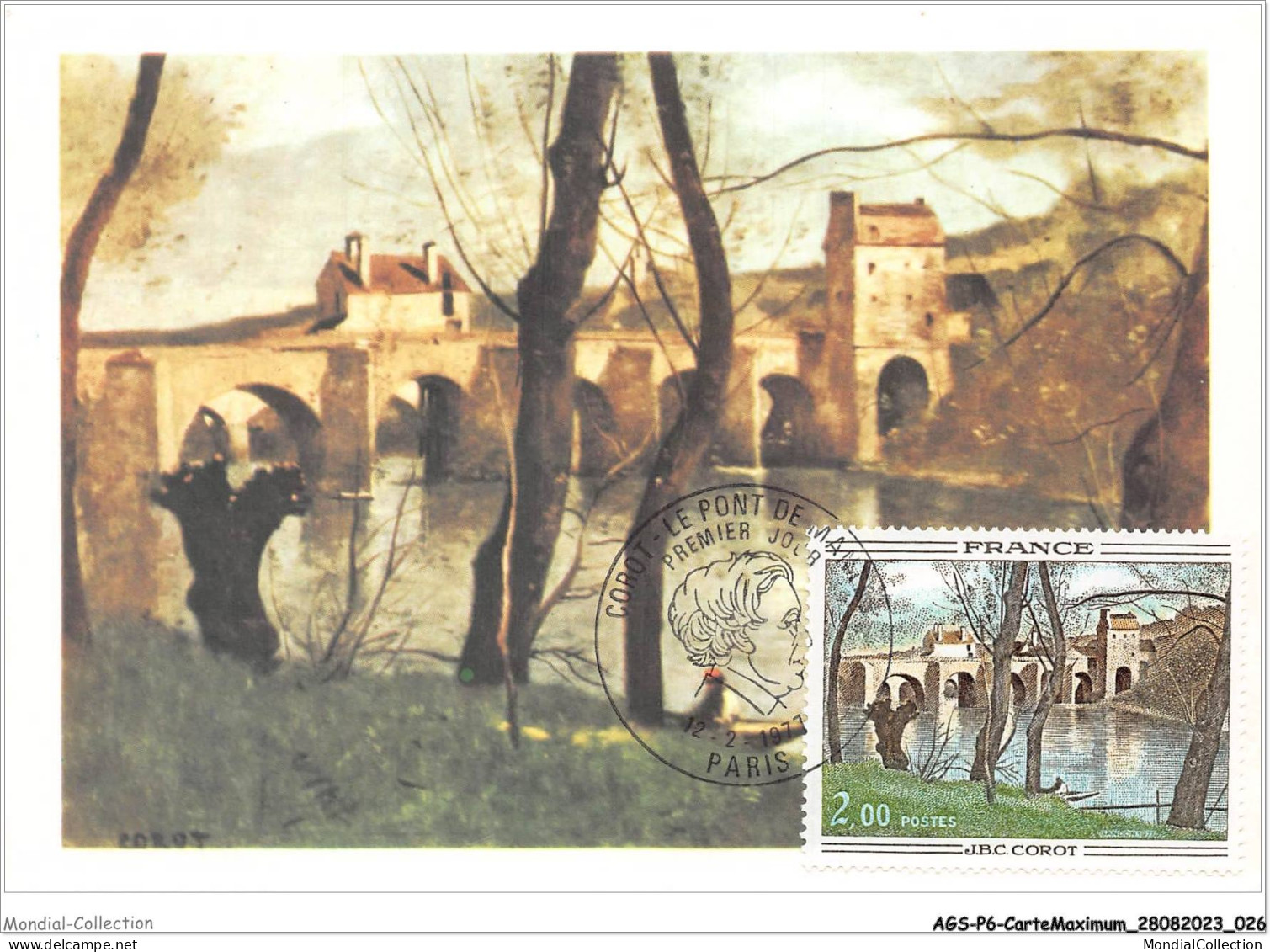 AGSP6-0353-CARTE MAXIMUM - PARIS 1979 - Carot - Le Pont De Mantes - 1970-1979