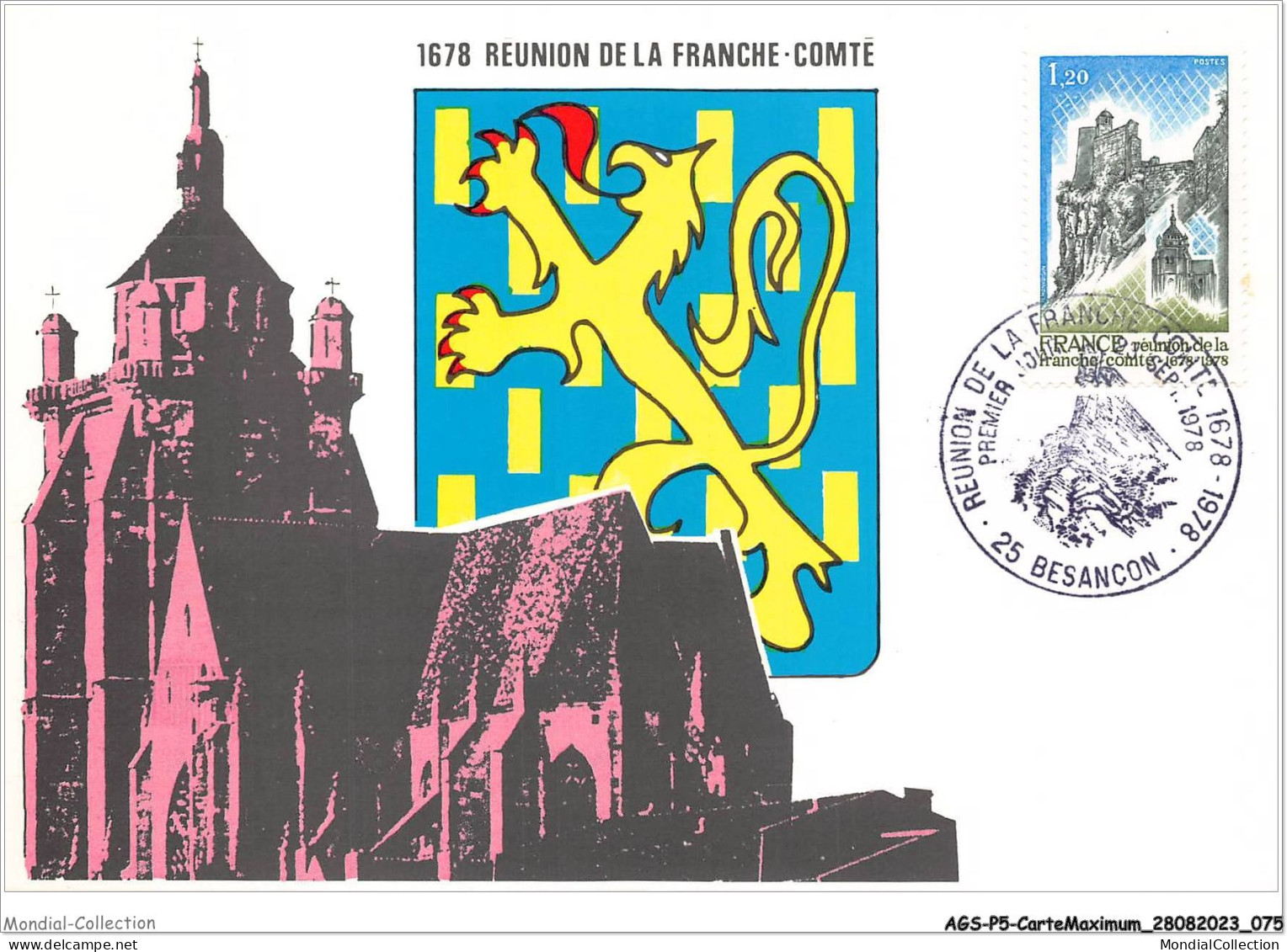 AGSP5-0314-CARTE MAXIMUM - BESANCON 1978 - Reunion De La Franche-Comte - 1970-1979