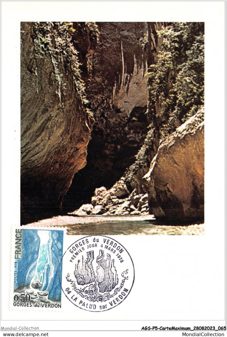 AGSP5-0309-CARTE MAXIMUM - LA PALUD SUR VERDON 1978 - Gorges Du VERDON - 1970-1979