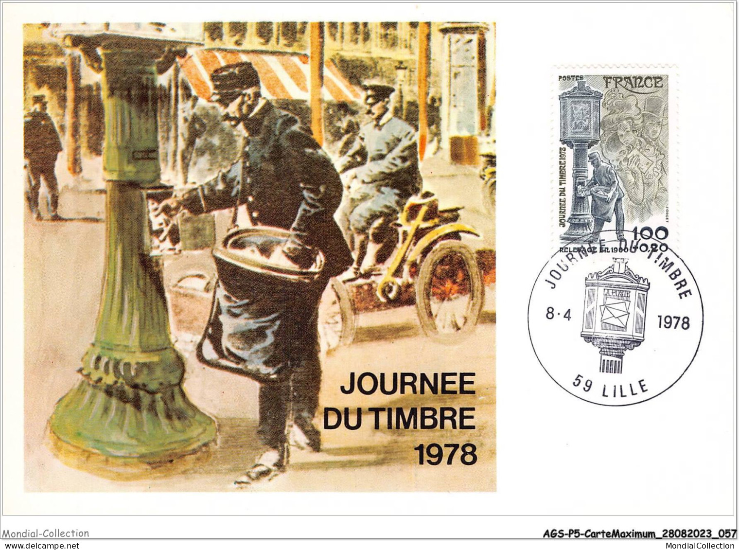 AGSP5-0305-CARTE MAXIMUM - LILLE 1978 - JOURNEE DU TIMBRE 1978 - 1970-1979