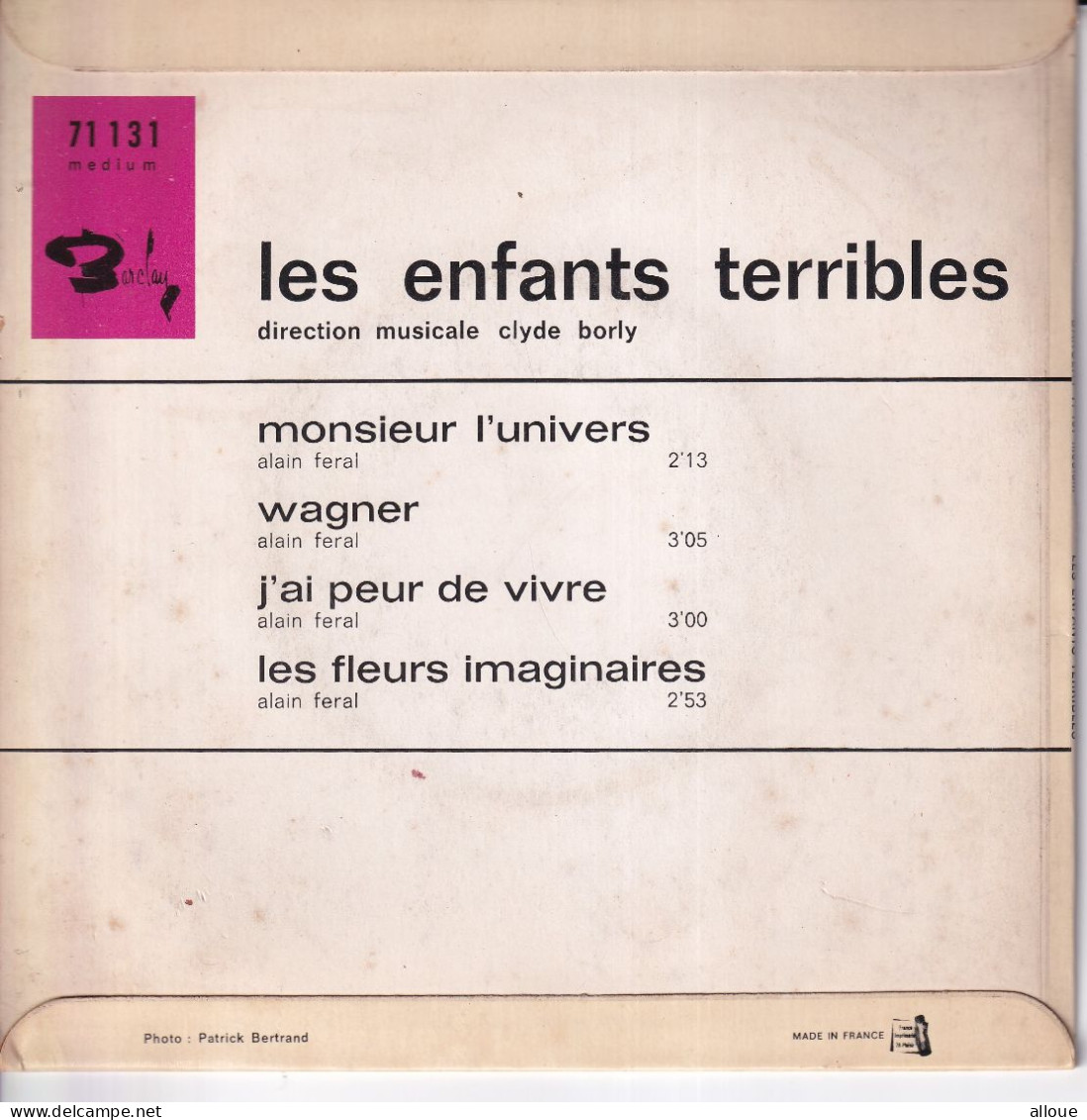 LES ENFANTS TERRIBLES - FR EP - MONSIEUR L'UNIVERS + 3 - Otros - Canción Francesa