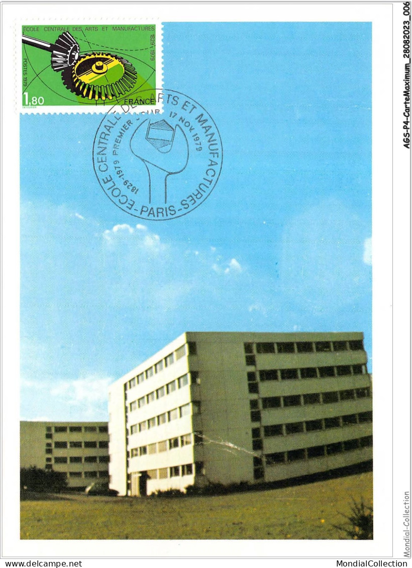 AGSP4-0218-CARTE MAXIMUM - PARIS 1979 - Ecole Centrale Des Arts Et Manufactures - 1970-1979