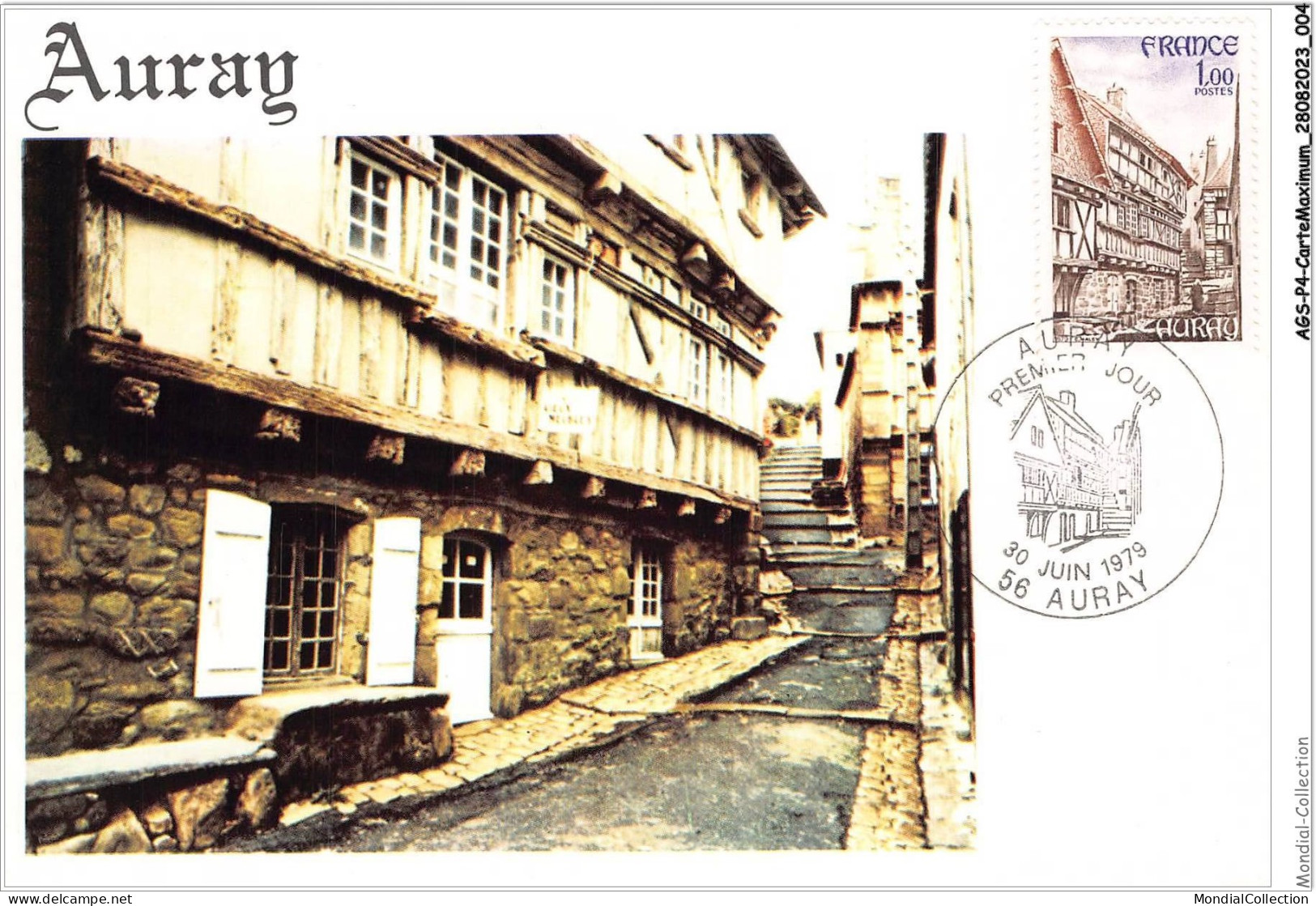 AGSP4-0217-CARTE MAXIMUM - AURAY 1979 - AURAY - Premier Jour  - 1970-1979