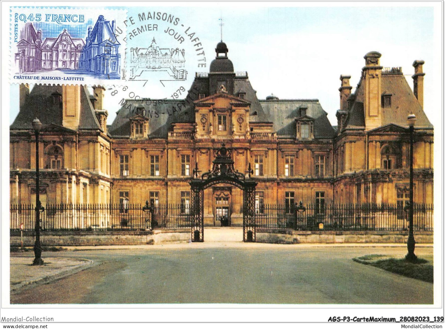 AGSP3-0213-CARTE MAXIMUM - PARIS 1979 - CHATEAU DE MAISONS - LAFFITTE - 1970-1979