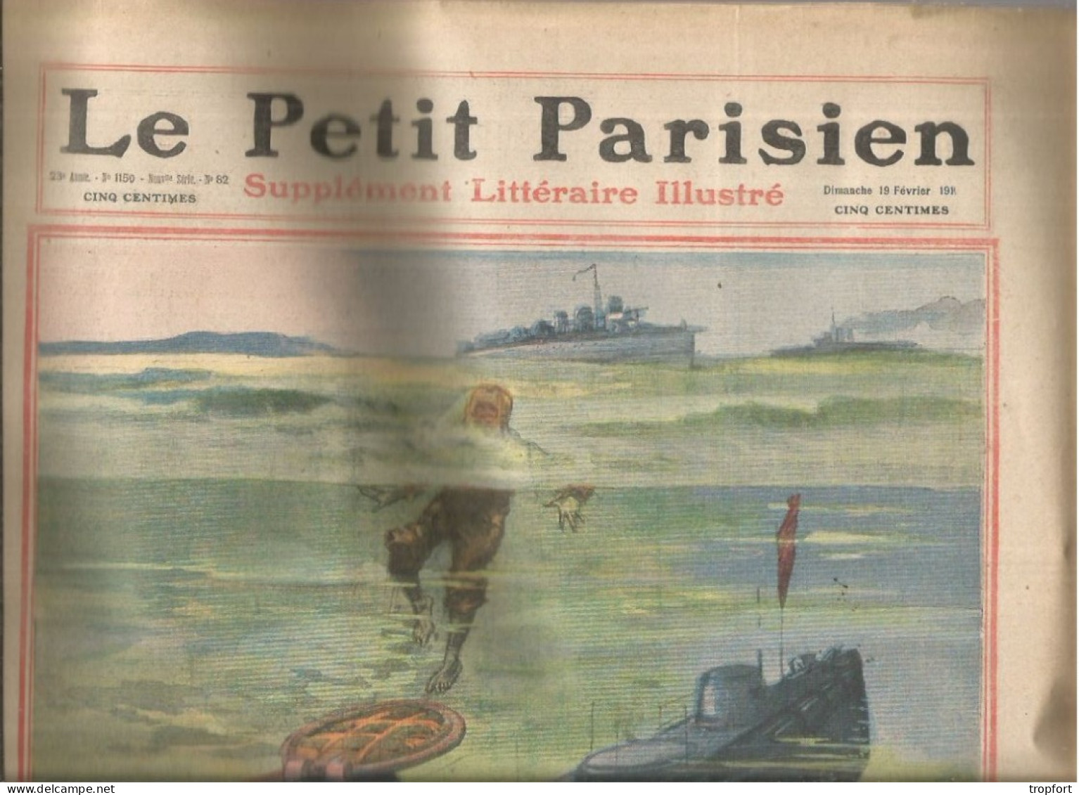 Journal LE PETIT PARISIEN  1900  SAUVE EQUIPAGE SOUS MARIN SCAPHANDRIER Deep Sea Divers - Le Petit Parisien