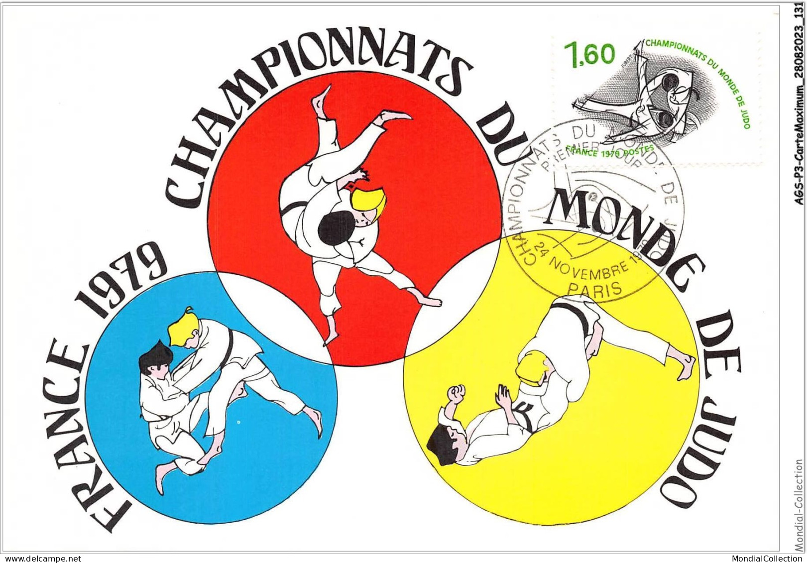 AGSP3-0209-CARTE MAXIMUM - PARIS 1979 - CHAMPIONNATS DU MONDE DE JUDO - 1970-1979