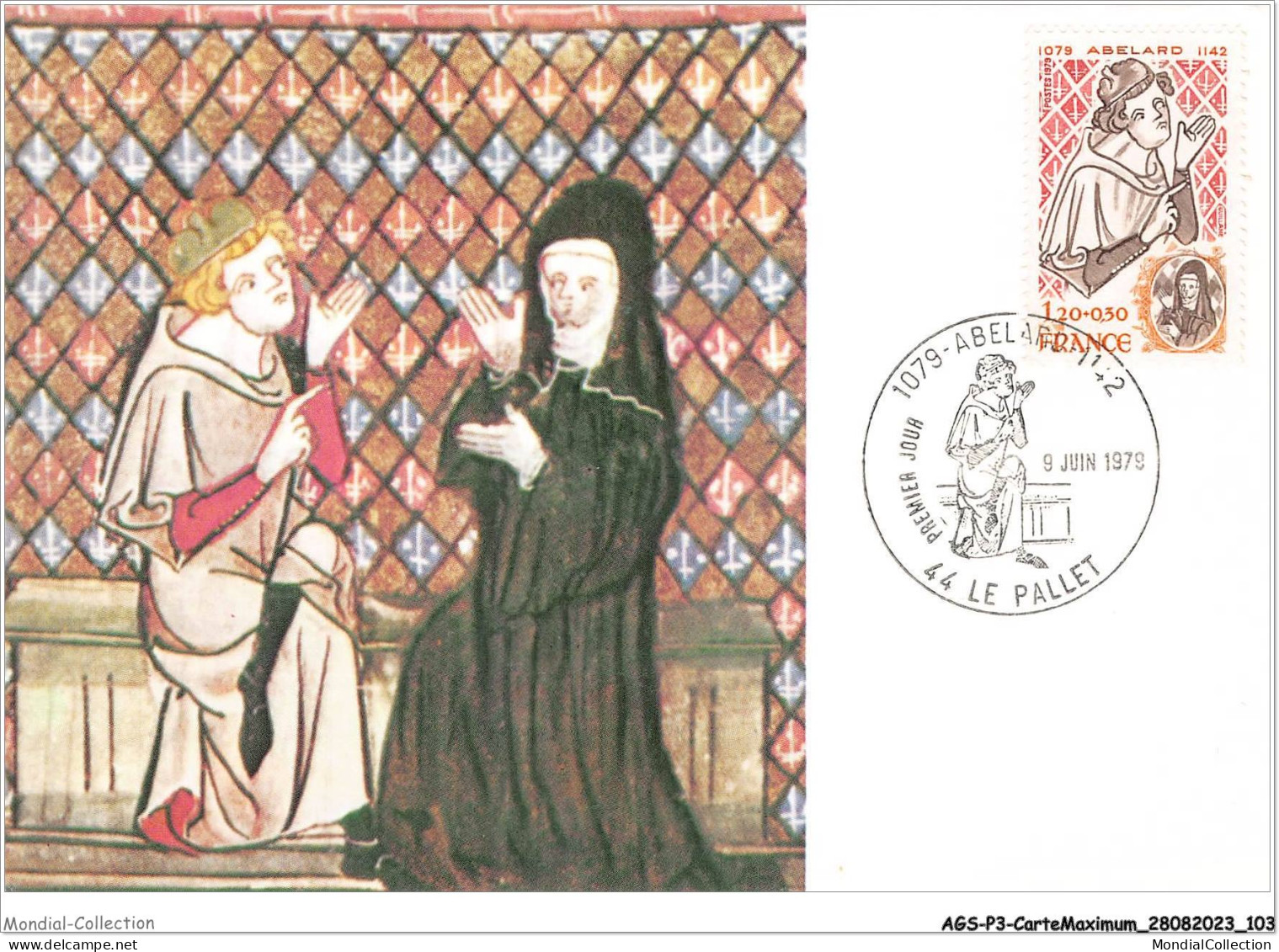 AGSP3-0195-CARTE MAXIMUM - LE PALLET 1979 - ABELARD 1079-1142 - 1970-1979