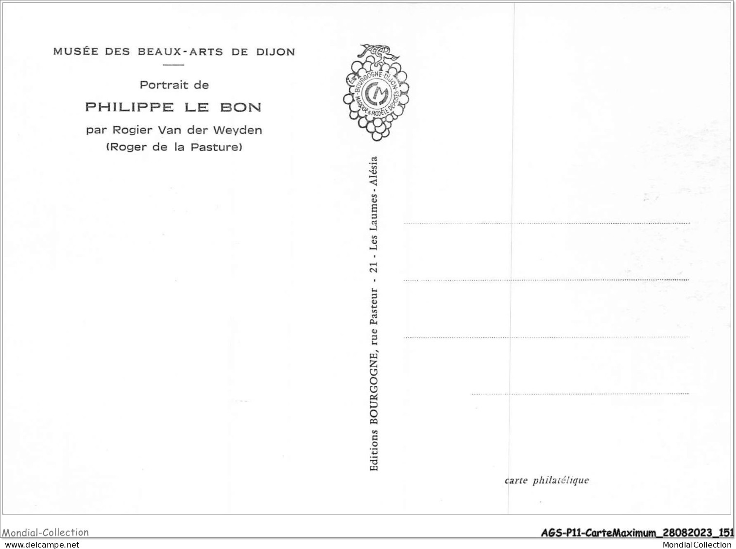 AGSP11-0782-CARTE MAXIMUM - DIJON 1962 - PHILIPPE LE BON - DUC DE BOURGOGNE 1396-1467 - 1960-1969