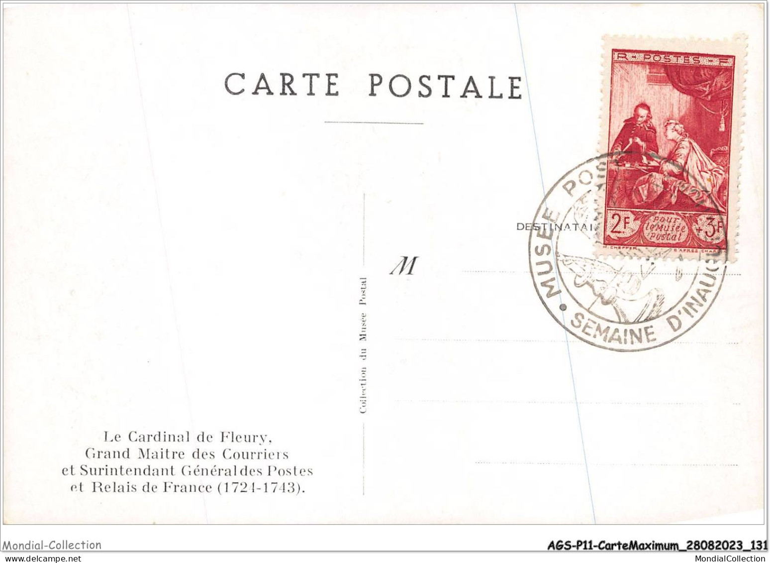 AGSP11-0772-CARTE MAXIMUM - Semaine D'inauguration - Musee Postal - 1940-1949