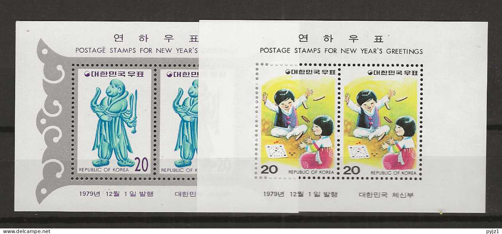 1979 MNH South Korea Mi Block 437-38 Postfris** - Corée Du Sud