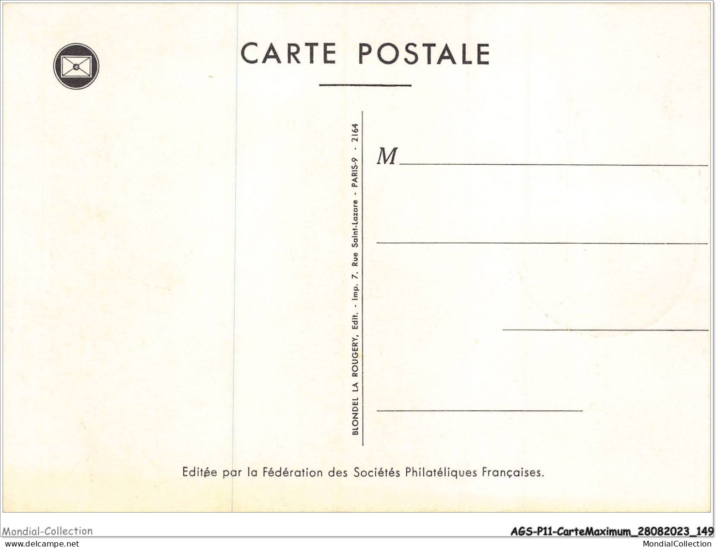 AGSP11-0781-CARTE MAXIMUM - PARIS 1962 - Journee Du Timbre - Messager Royal - 1960-1969