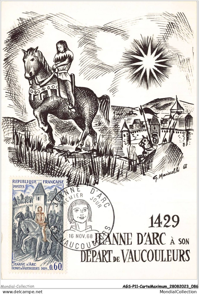 AGSP11-0750-CARTE MAXIMUM - Vaucouleurs 1968 - Jeanne D'arc - 1960-1969