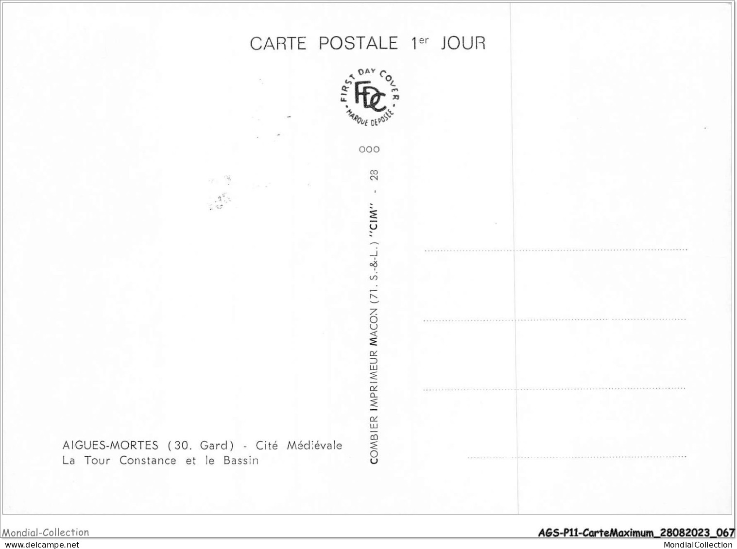 AGSP11-0740-CARTE MAXIMUM - AIGUES MORTES 1968 - Liberation Des Prisonniers Huguenoies De La Tour De Constance - 1960-1969