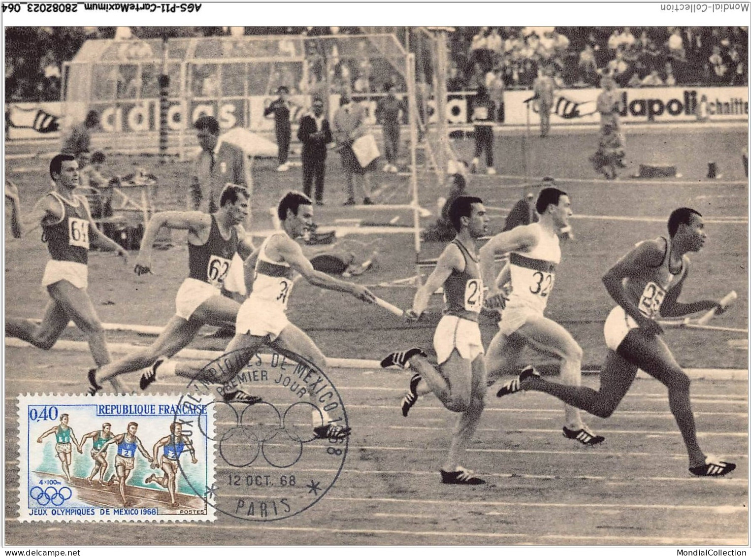 AGSP11-0739-CARTE MAXIMUM - PARIS 1968 - Jeux Olympiques De Mexico - 1960-1969