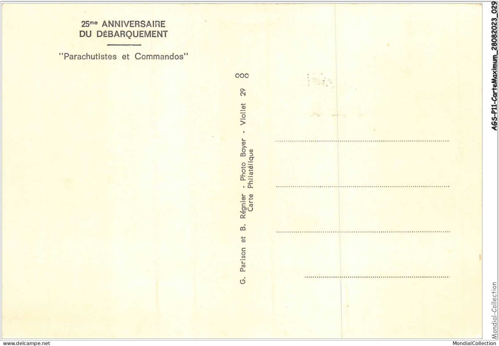 AGSP11-0721-CARTE MAXIMUM - ARROMANCHES 1969 - XXVe Anniversaire Du Debarquement - 1960-1969