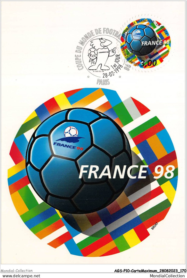 AGSP10-0692-CARTE MAXIMUM - PARIS 1998 - Coupe Du Monde De Football - 1990-1999