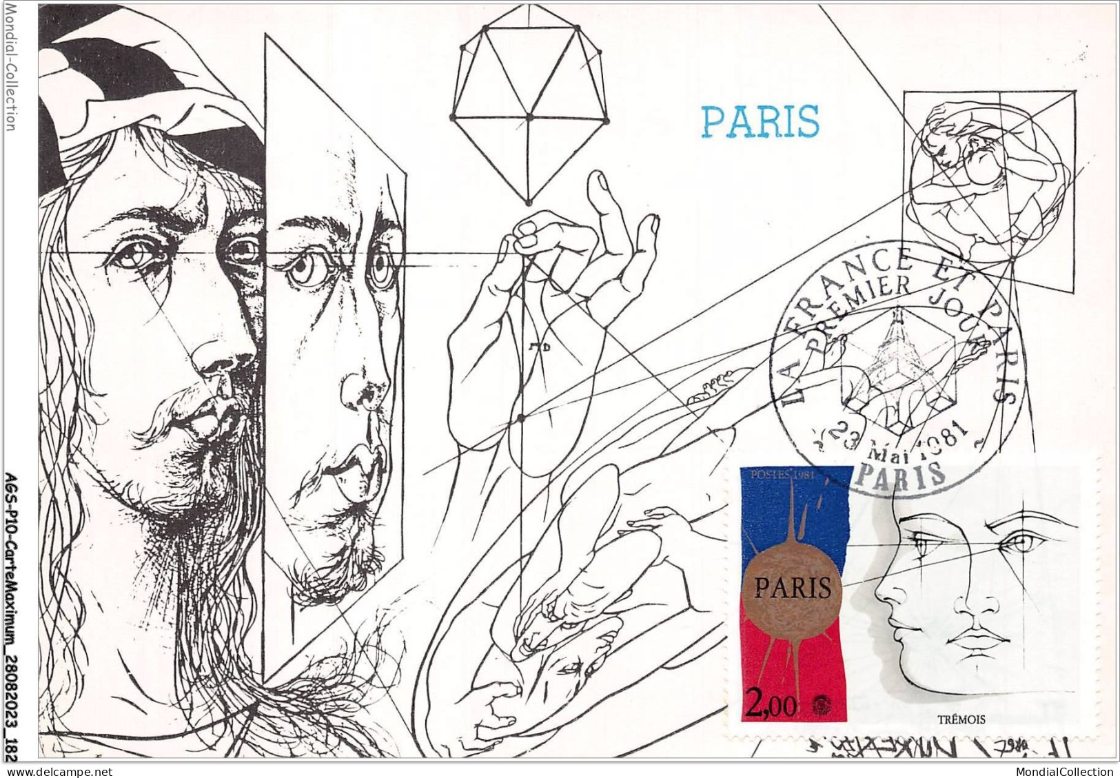 AGSP10-0698-CARTE MAXIMUM - PARIS 1981 - FRANCE ET PARIS - 1980-1989