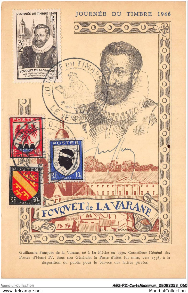 AGSP11-0737-CARTE MAXIMUM - LE VESNET 1954 - Journee Du Timbre - FOVQVET DE LA VARANE - 1950-1959