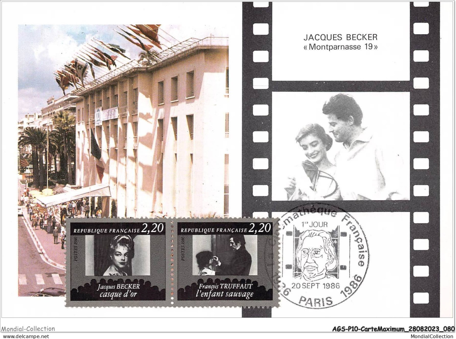 AGSP10-0647-CARTE MAXIMUM - PARIS 1986 - Cinemateque Francaise - 1980-1989