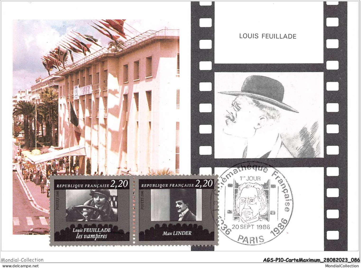 AGSP10-0650-CARTE MAXIMUM - PARIS 1986 - Cinemateque Francaise - LOUIS FEUILLADE - 1980-1989