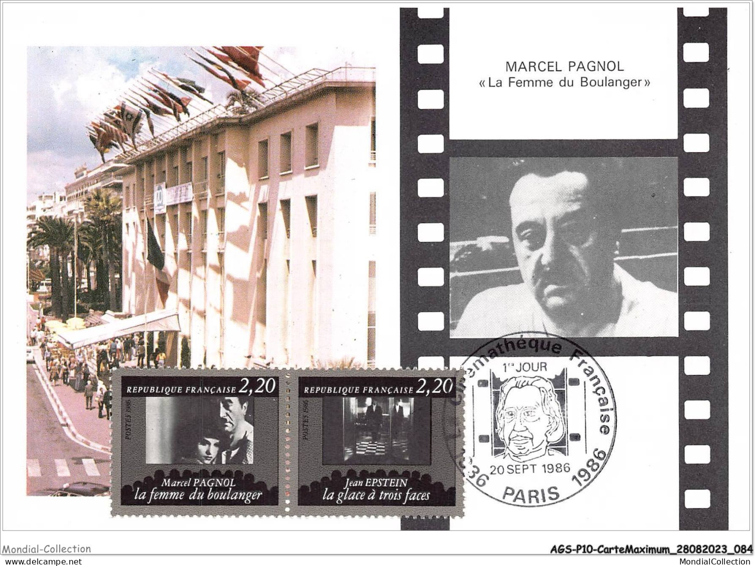 AGSP10-0649-CARTE MAXIMUM - PARIS 1986 - Cinemateque Francaise - MARCEL BAGNOL - La Femme Du Boulanger - 1980-1989