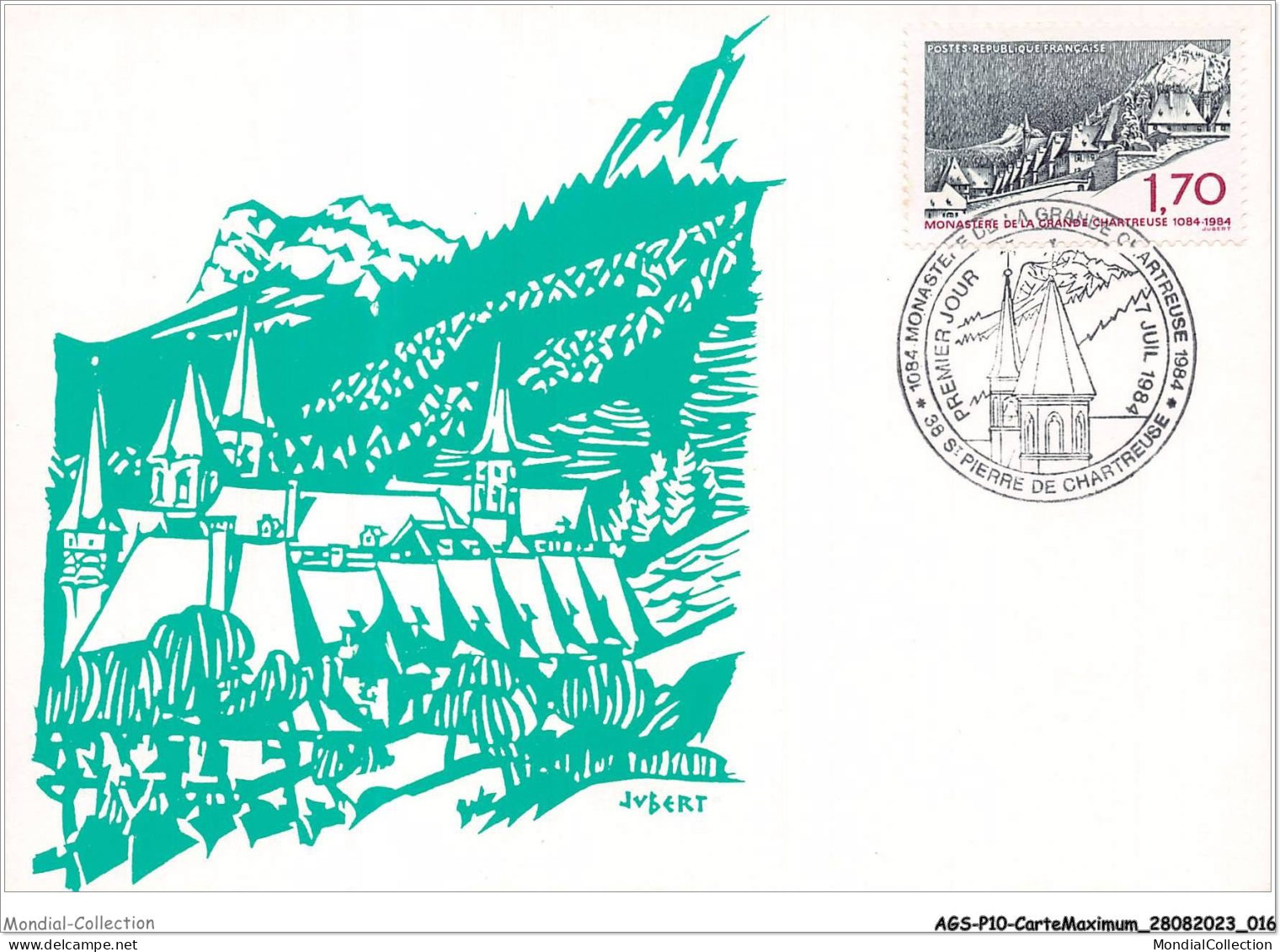 AGSP10-0615-CARTE MAXIMUM - SAINT PIERRE DE CHARTREUSE 1984 - Monastere De La La Grande Chartreuse 1084-1984 - 1980-1989