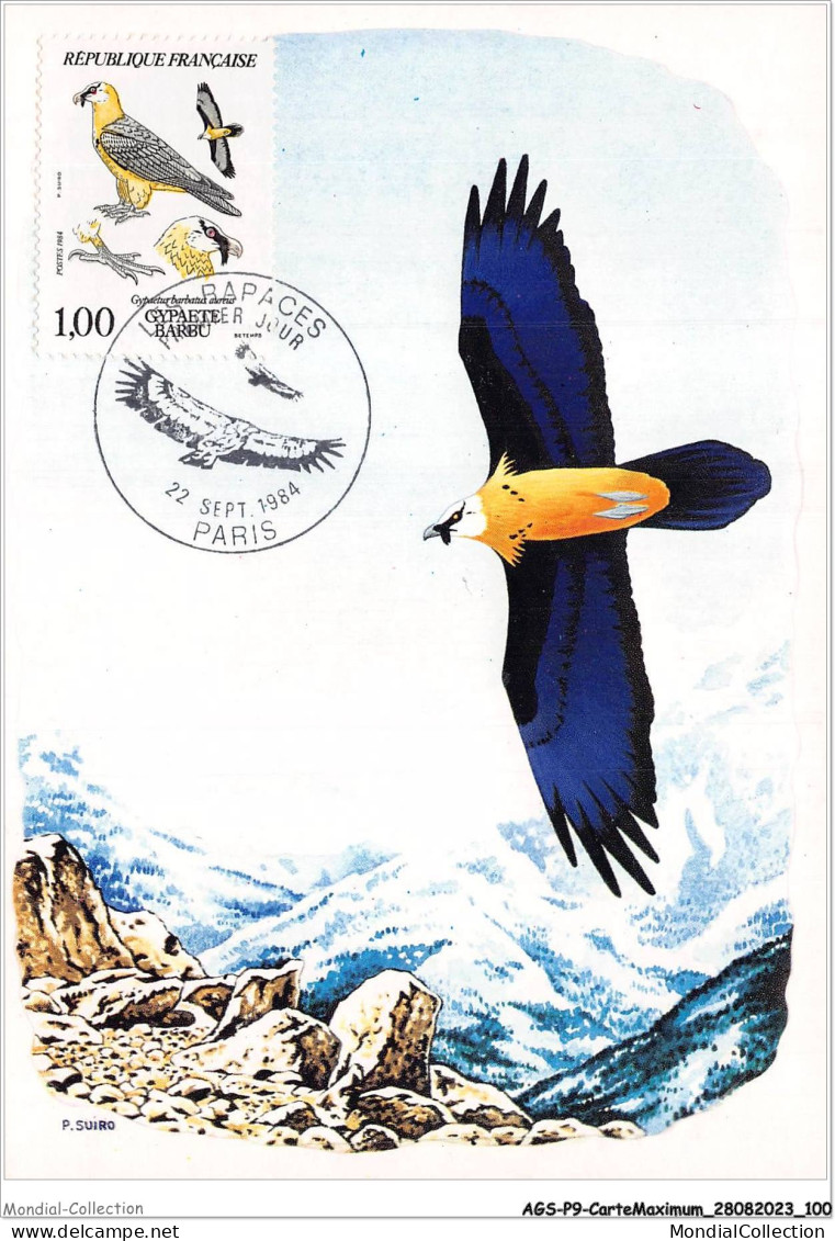 AGSP9-0603-CARTE MAXIMUM - PARIS 1984 - Les Rapaces - 1980-1989