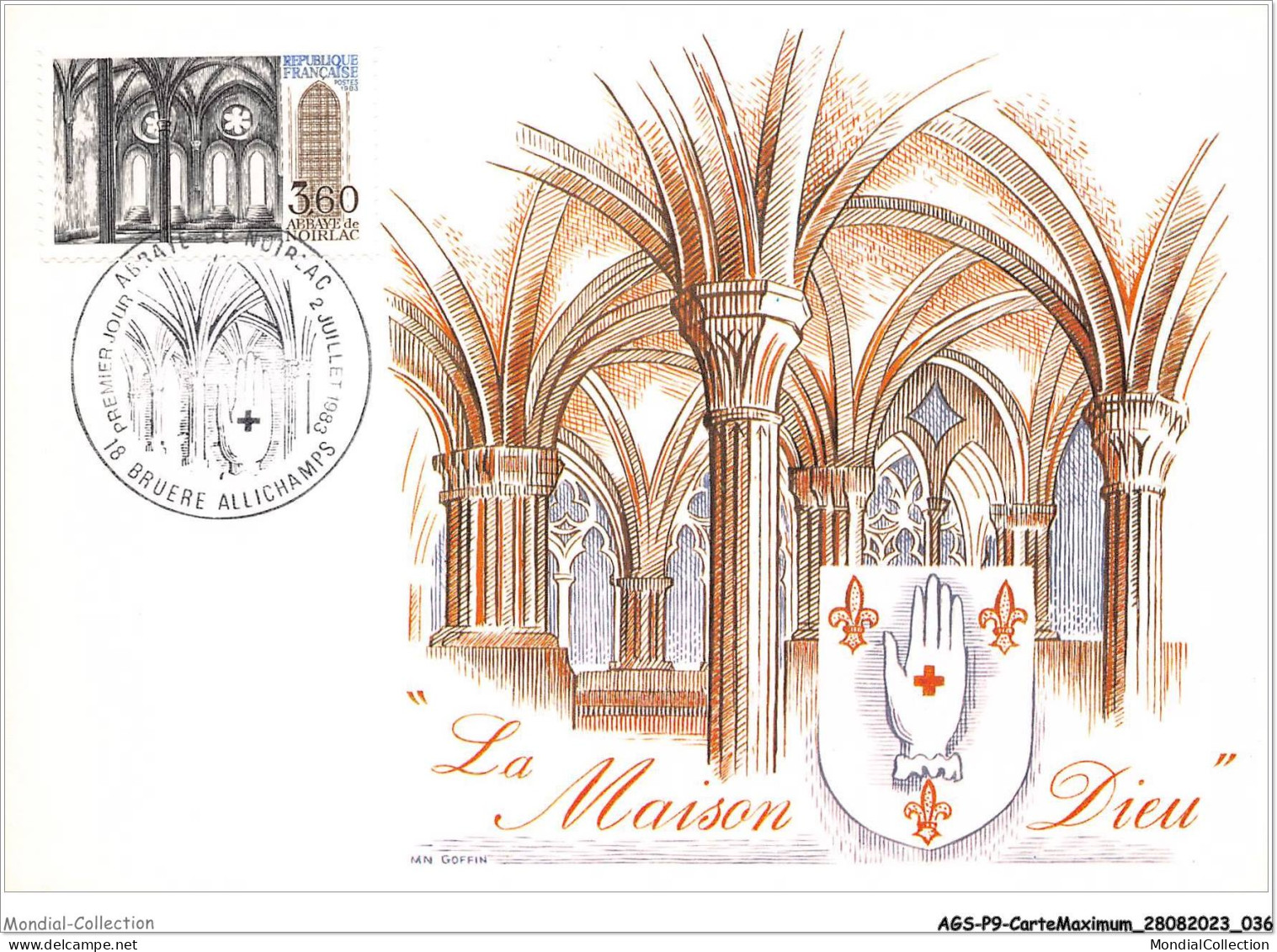 AGSP9-0571-CARTE MAXIMUM - BRUERE ALLICHAMPS 1983 - Abbaye De NOIRLAC - 1980-1989