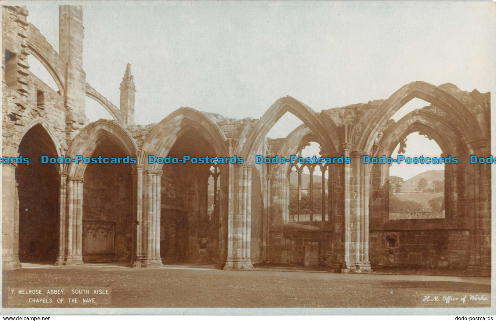 R094808 Melrose Abbey South Aisle Chapels Of The Nave. Office Of Works - Monde